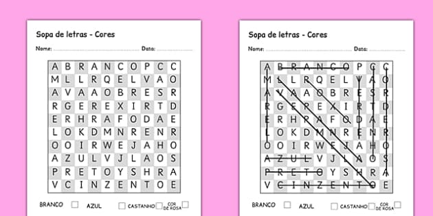 Cores em Portugues - Colours in Portuguese Quiz