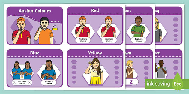 Auslan Colour Cards for Kids | F-6 | Inclusive Education