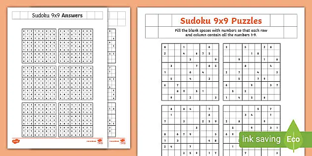 Sudoku x 9 (Teacher-Made) - Twinkl