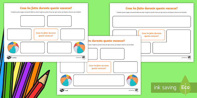 FREE! - Mappa concettuale delle mie vacanze estive Attività