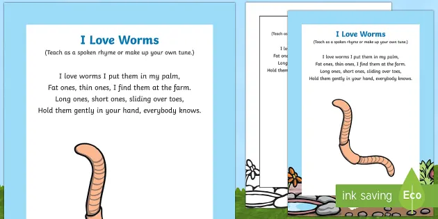 I Love Worms Rhyme