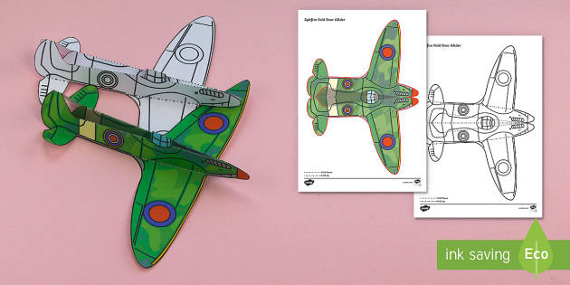 simple-ww2-spitfire-glider-activity-paper-craft