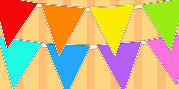 Colourful Bunting - Classroom Display Resource - Twinkl