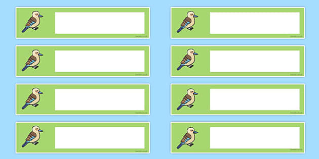 👉 Kookaburra Tray Labels (teacher made) - Twinkl