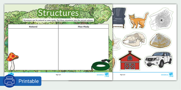 Natural and Man-Made Structures - Activity Sh (teacher made)