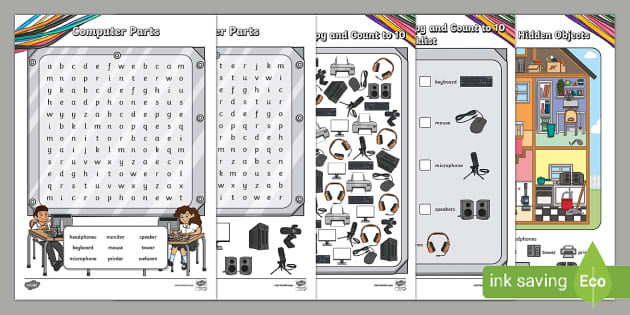 KS1 Computer Parts Activity Pack - Twinkl UK - Computing