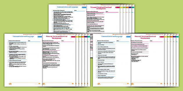 EYFS Development Matters Birth to Reception with Notes