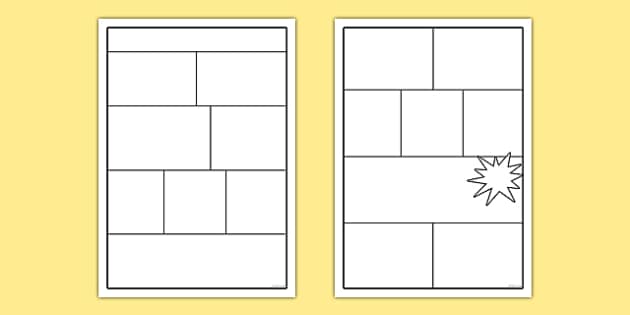 Editable Comic Strip Template Primary Resources Twinkl