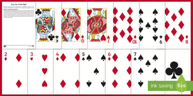 Printable Playing Cards  Elementary Math Games & Resources