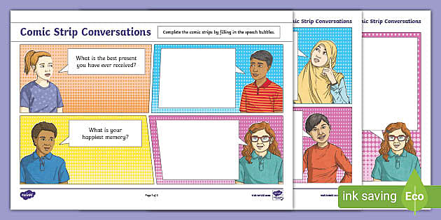 Comic Strip Conversations Activity (teacher made) - Twinkl