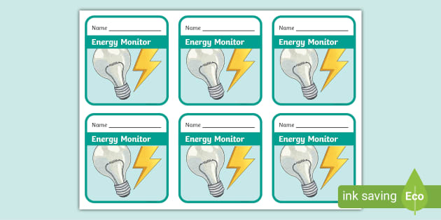 Energy Monitor badges KS2 (Hecho por educadores) - Twinkl