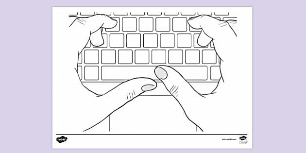 Keyboard Colouring Sheet | Colouring Sheets - Twinkl