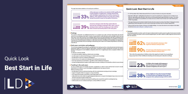 Quick Look Ofsted Guidance Best Start In Life Part 1 Quick Look Ofsted Guidance Best Start In Life Part 1