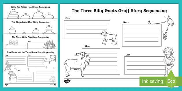Traditional Tales Story Sequencing Worksheets