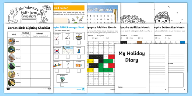 KS1 February Half-Term Activity Pack