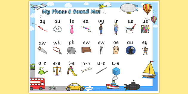 Transport Themed Phase 5 Sound Mat Teacher Made Twinkl