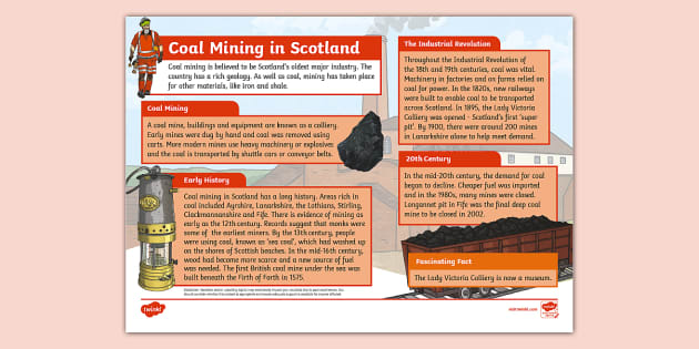 Coal Mining in Scotland Fact File - KS2 (teacher made)