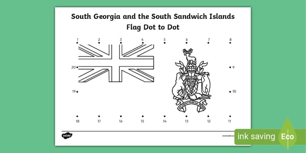 FREE! - South Georgia and the South Sandwich Islands Flag Dot-to-Dot