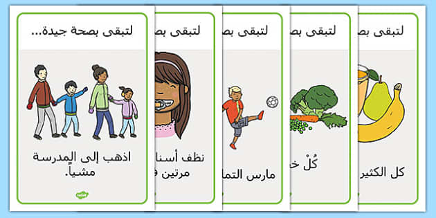 Health and Hygiene Display Posters Arabic