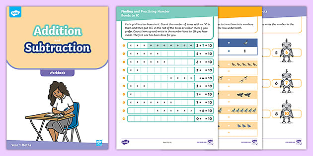 simple addition and subtraction worksheets year 1