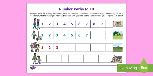 complete-the-number-paths-to-10-worksheet