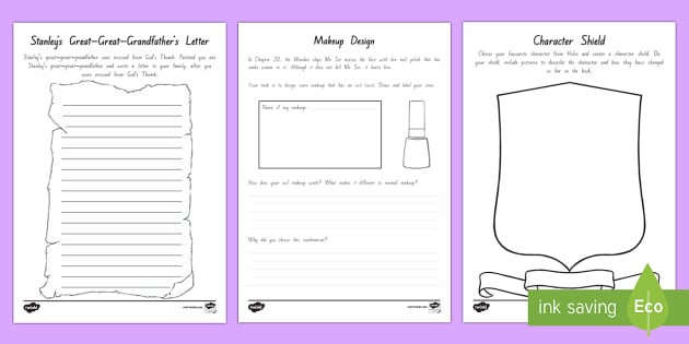 Holes Comprehension Questions & More (Novel Study)