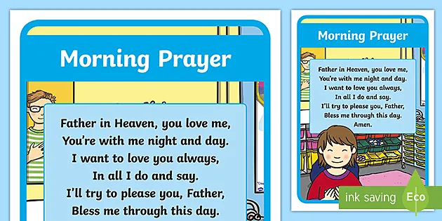 Morning Prayer Junior Display Poster teacher made
