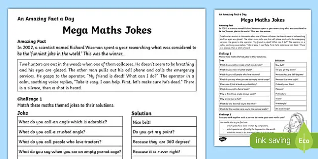 Maths　Teaching　Class　Laugh　Make　FREE!　Your　To　10　Jokes　Resources