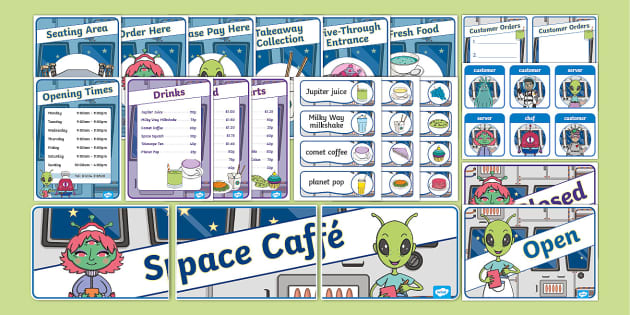 Space Café Role-Play Area Resource Pack (teacher made)