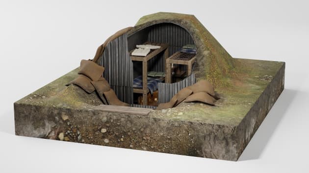 3D Model: Second World War - Anderson Shelter - Twinkl