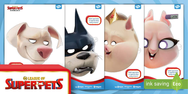 FREE! - DC Super-pets: Masks for Role-Play (teacher made)