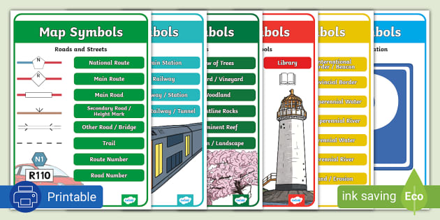 South African Map Symbols Posters (teacher Made) - Twinkl