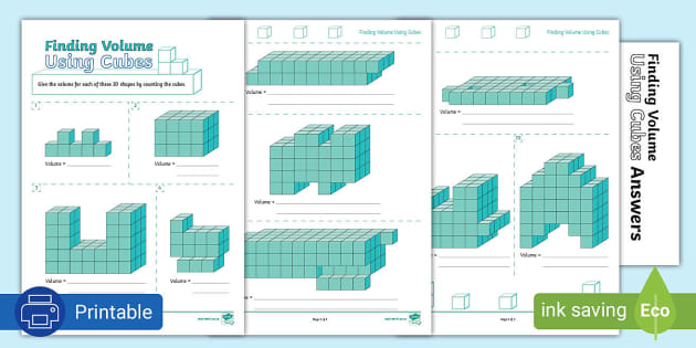 Finding Volume Using Cubes Activity Sheet (Teacher-Made)