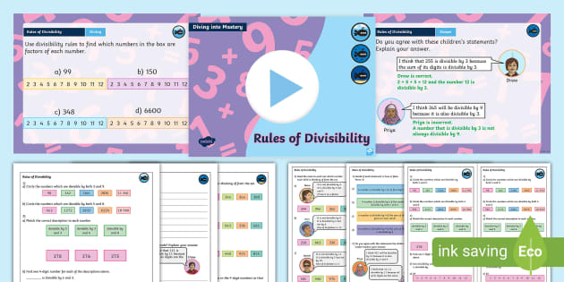 Rules Of Divisibility Year 6 Mastery