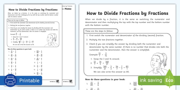 How To Divide Fractions 