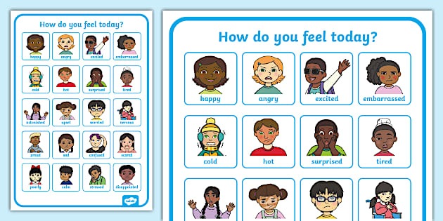 How Do You Feel Today Emotions Chart Esl Emotions Chart