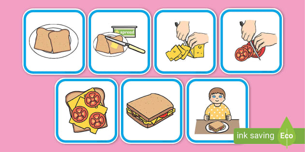 7 Step Sequencing Cards Making A Sandwich teacher Made 