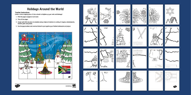 Christmas - Holiday Collaborative Poster! Winter Wonderland- Team Work  Activity