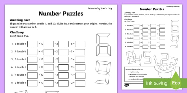math puzzles with answers printable