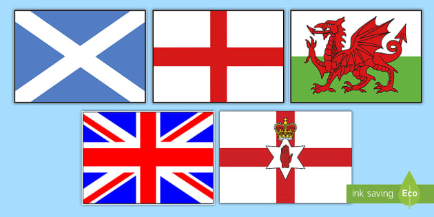 Our Country Uk Flags Display Posters A4 - Country, Uk, Flags