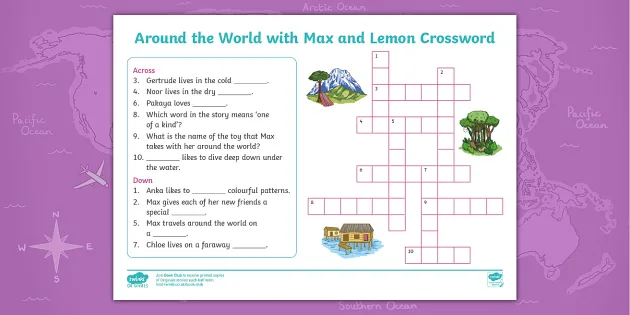 Around the World with Max and Lemon Crossword (Teacher-Made)