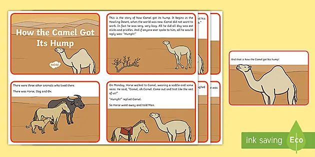 How the Camel Got Its Hump | Camel Story Sequencing Cards