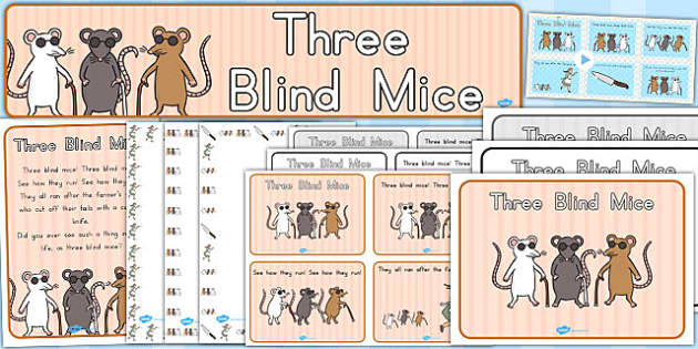 Three Blind Mice Resource Pack (teacher made) - Twinkl