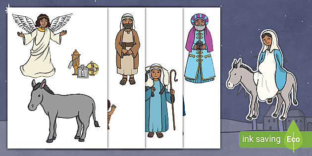 Clipart Nativity Characters To Cut