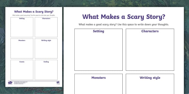Writing a Scary Story Worksheet | Planning Resources