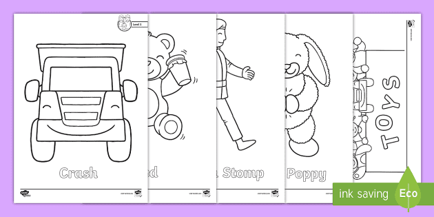 Level 1 Character Colouring Pages Teacher Made