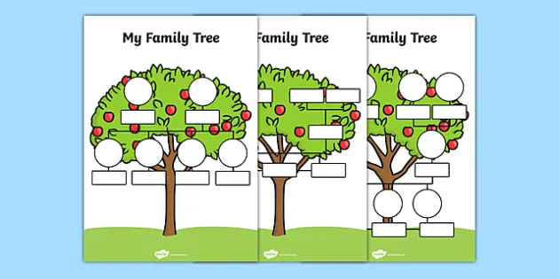 blank family tree template my family tree teacher made
