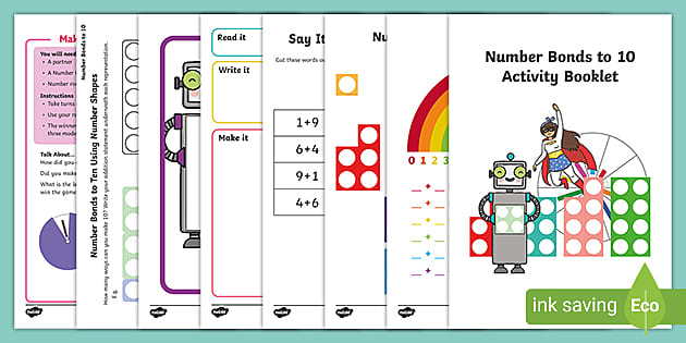 Number Bonds To 10 Activity Booklet