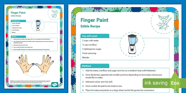 Edible Sugar Finger Paint