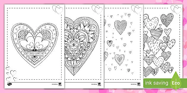 love heart coloring pages